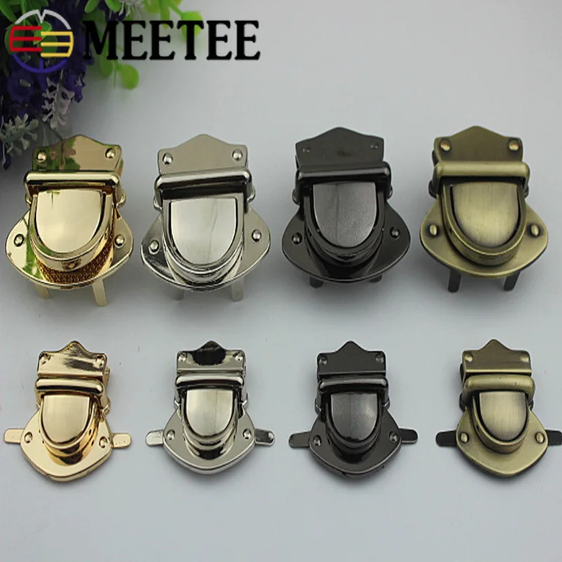 Meetee 2 шт. 29X3 9 мм/57x40мм металлический замок застежка сумки заглушки защелки пряжки
