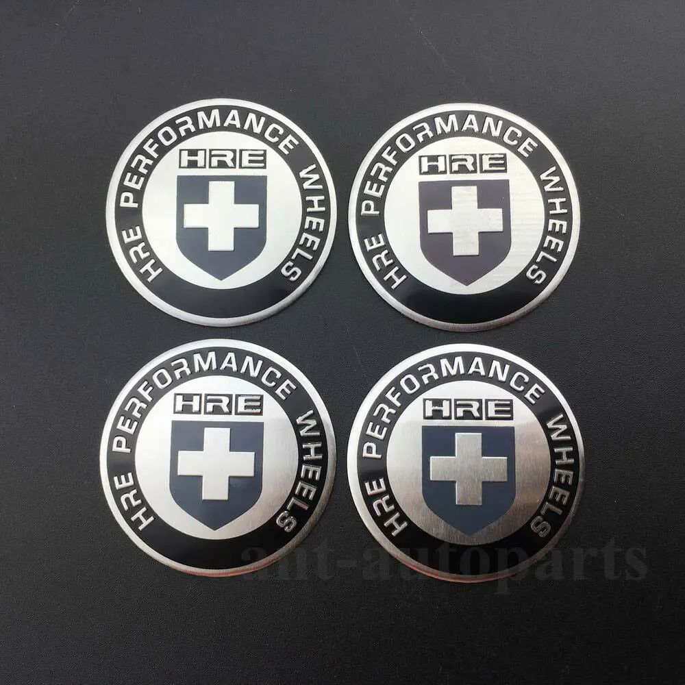 

4pcs HRE Wheel Center Hub Cap Badge Emblem Sticker Car Auto Decal 56mm