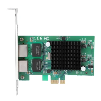 

SOONHUA Network Card For Intel 82575EB Chip Dual 2 RJ45 Port LAN Gigabit Ethernet Network Cards Adapter PCI-E 1000M With Baffle