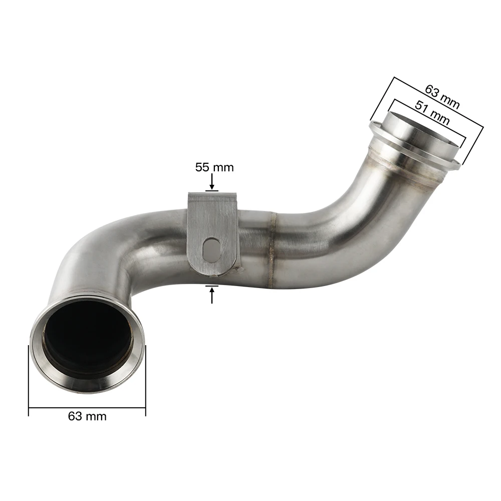 Motorcycle Exhaust Link Pipe For KTM 790 Adventure / R 2019-2021 2020 790 Adventure Decat Pipe Exhaust Catalyst Delete Pipe Motorcycle Exhaust Link Pipe For KTM 790 Adventure / R 2019-2021 2020 790 Adventure Decat Pipe Exhaust Catalyst Delete Pipe