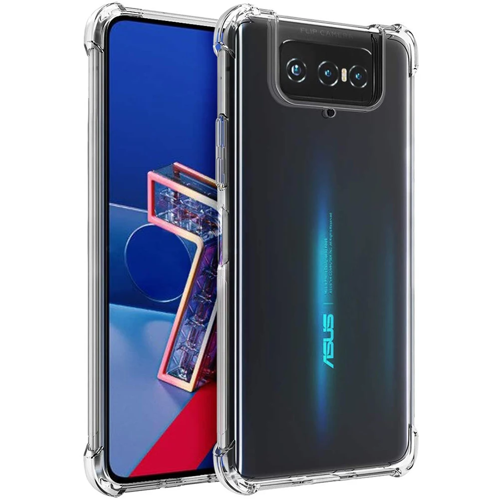 Phone Case Case for Zenfone 7 ZS670KS Shockproof Durable Soft TPU Reinforced Corners Cover for Asus Zenfone 7 ZS670KS Pro ZS671KS