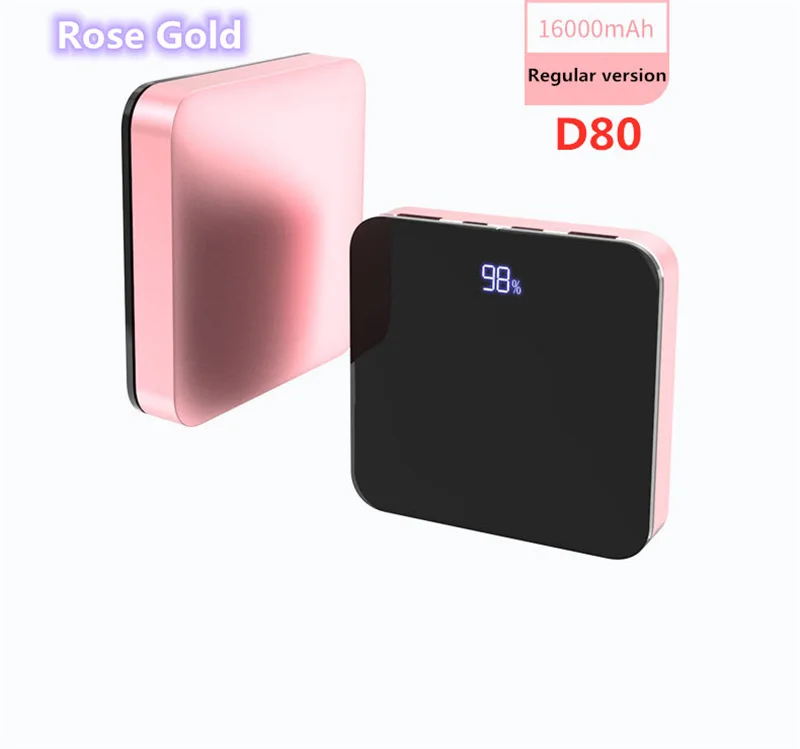 16000mAh мини банк питания 2.0A быстрая зарядка банк питания двойной USB Портативное алюминиевое быстрое зарядное устройство расширенная батарея для телефона