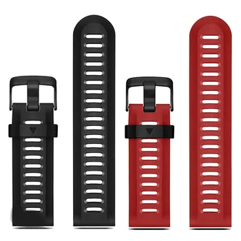 

2 Set For Garmin Fenix 3 HR Soft Silicone Strap Replacement Wrist Watch Band+Tool Kits Black & Dark Red
