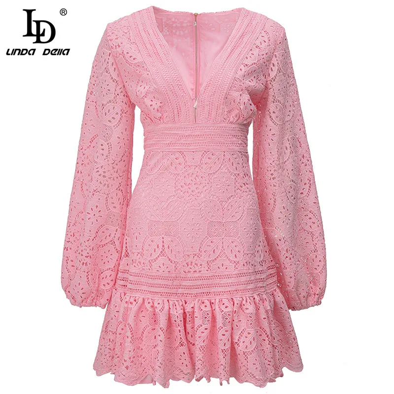 LD LINDA DELLA Designer Autumn Elegant Hollow Out
