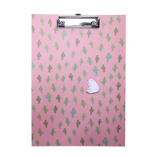 Cute Animal File Folder Writing Clip Board Cactus