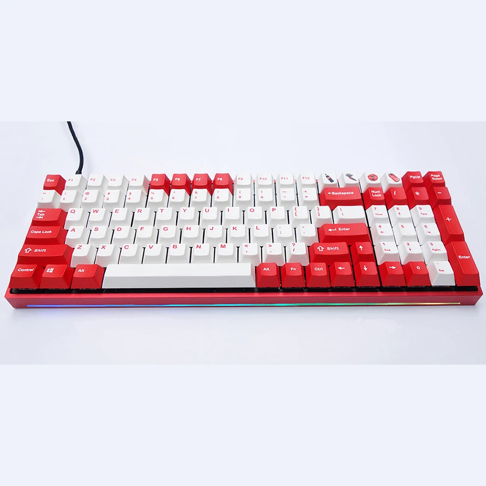 RGB96 механическая клавиатура DIY ЧПУ Алюминий Gateron Kailh Cherry MX переключатели чехол