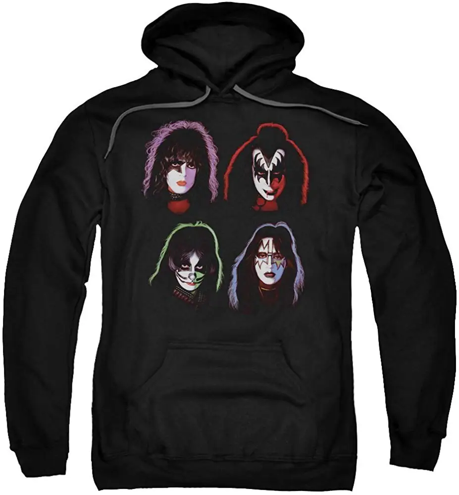 Толстовка с капюшоном для взрослых Kiss Solo Heads зимнее летнее пальто уличная одежда
