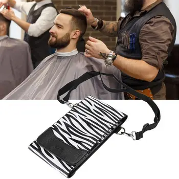 

Salon Barber Haircut Scissors Bag Hairstylist Waist Bag Zebra Striped Hairdressing Tool Hairdresser Scissors Storage Waist Bag