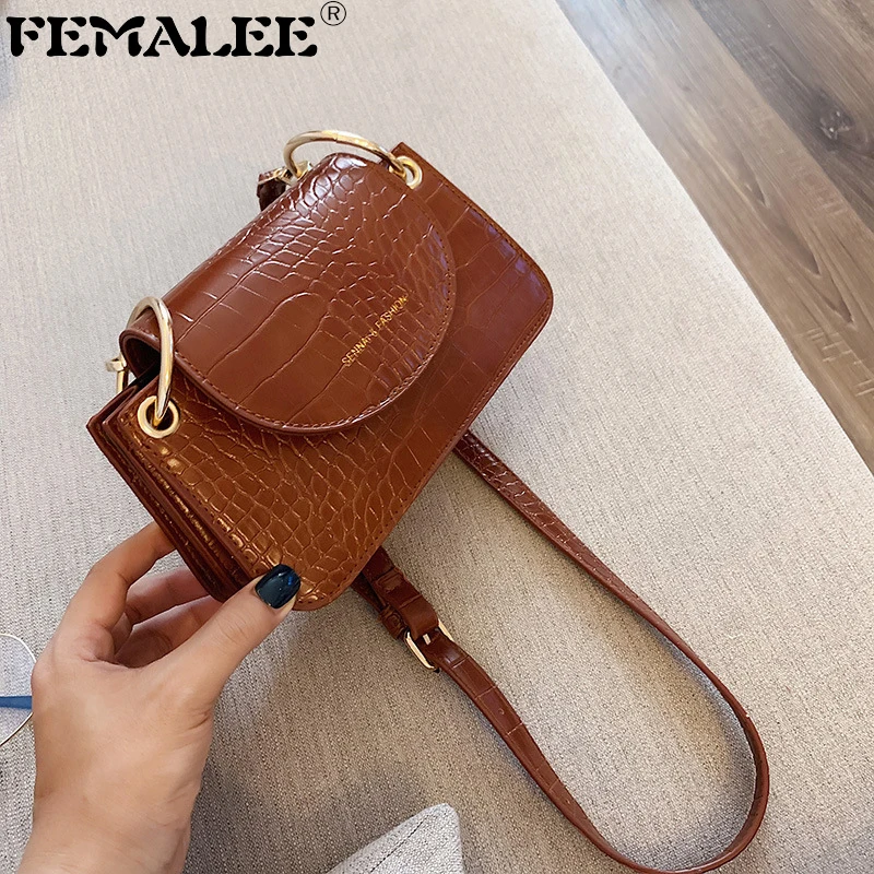 

Stone Pattern 2019 New PU Leather Letter Satchel Shoulder Bag Elegant Women Luxury Cross Body Bag Fashion Messenger Sac A Main