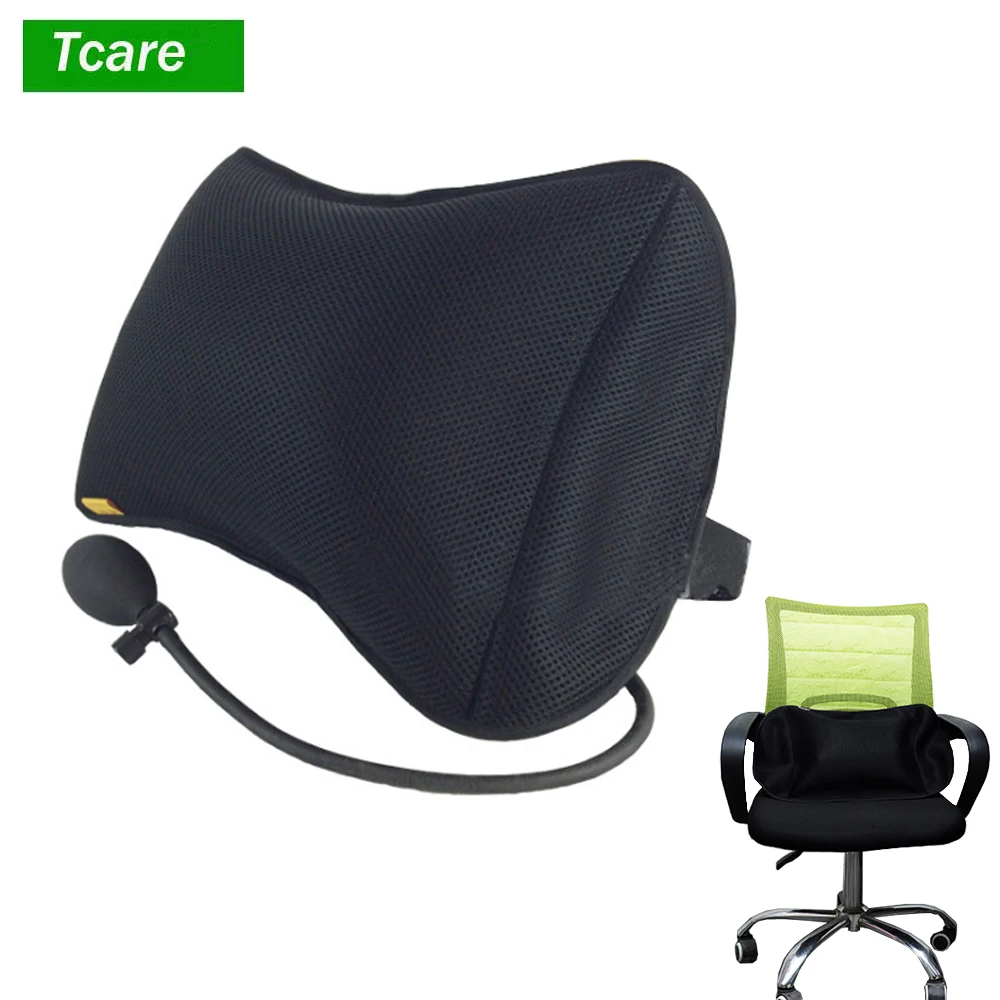 Tcare Portable Inflatable Lumbar Support Massage Pillows - Orthopedic Design for Back Pain Relief -