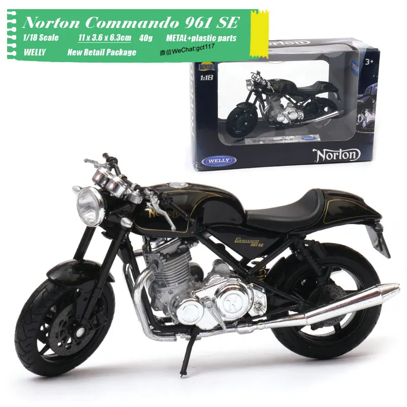 Juguetes de modelo de motocicleta a escala 1//18 de WELLY Norton Commando 961 SE