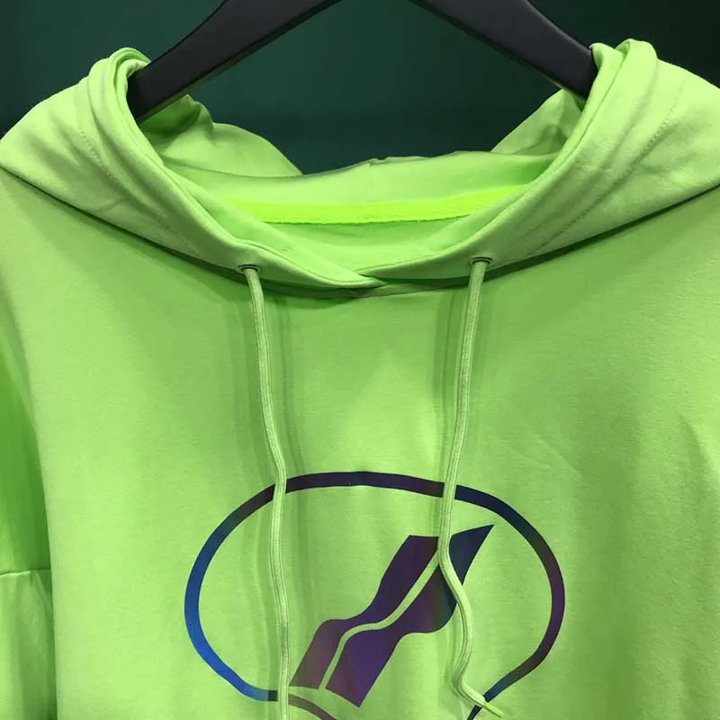 19SS We11done Модная брендовая толстовка высокое уличное свободное Для мужчин Для женщин Повседневное We11done цветной, отражающий Толстовка с длинным рукавом