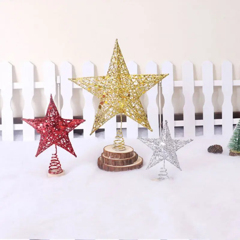 Звезды для рождественской елки пятиконечная звезда подвески орнамент Топ рождественские украшения