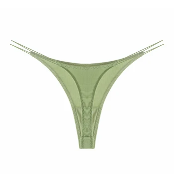 Thin Strap Cotton Thong Tangas Lingerie Sexy Underwear Low Waist Temptation Sex Panties String T Pants Seamless Briefs 5