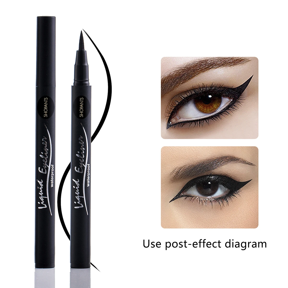 SHOPANTS 1PC Professional Black Long Lasting Eye Liner Pencil Waterproof Eyeliner Smudge-Proof Cosmetic Beauty Makeup Liquid