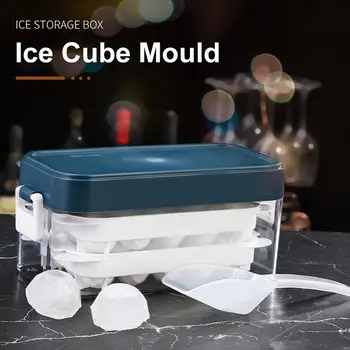 

Ice Mold Manual Ice Box Artifact With Cover Refrigerator Homemade Ice Hockey Box Household DIY Ice Lolly Mold Kitchen Supplies