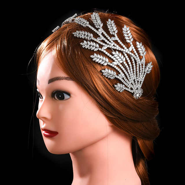 Baroque Hairband Silver Plated Crystal Hairband Women's Hairband Girl Gift Jewelry Bride Statement Hair Accessories