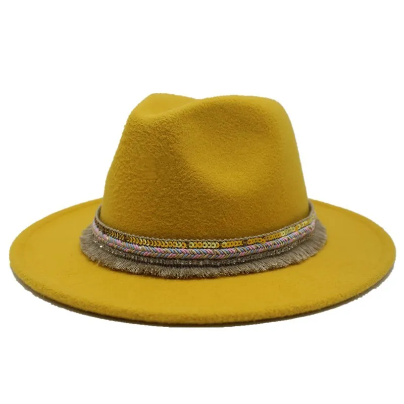 OZyc 2019 шерсть фетр Джаз Fedora шапки кепки s для мужчин и женщин широкополый винтажный