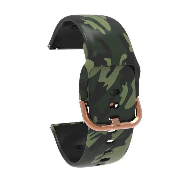 Camouflage green 20 мм силиконовый ремешок для samsung Galaxy 42 мм спортивный ремешок для активных часов с цветочным принтом для samsung сменный ремешок для браслета - Цвет ремешка: Camouflage green