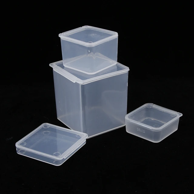 Small Square Plastic Container Lid  Clear Square Plastic Container - Small  Box Clear - Aliexpress