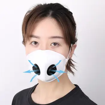 

Breathable Anti Dust Fog Windproof Outdoor Sports Cycling Silicone Face Mask double air breathing valves small air resistance