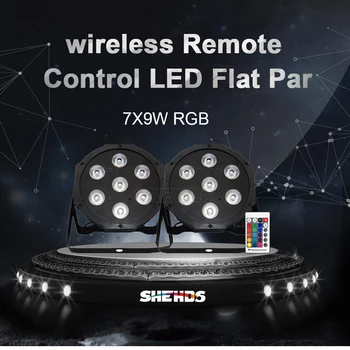 

7x9W Remote Controller 3in1 Uplighting Par Wash Wall Projector Professional Stage Light DJ Event Church SHEHDS