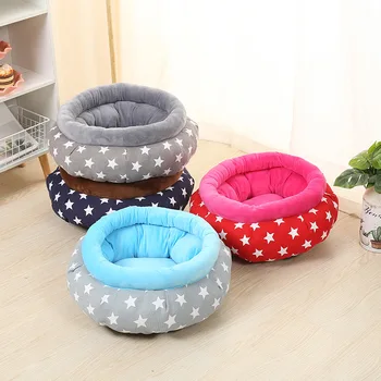 

Mewoofun Super Soft Pet Bed Kennel Dog Round Cat Winter Warm Sleeping Bag Deep Hole Wrap Dogs Cats House 40/50/60 CM