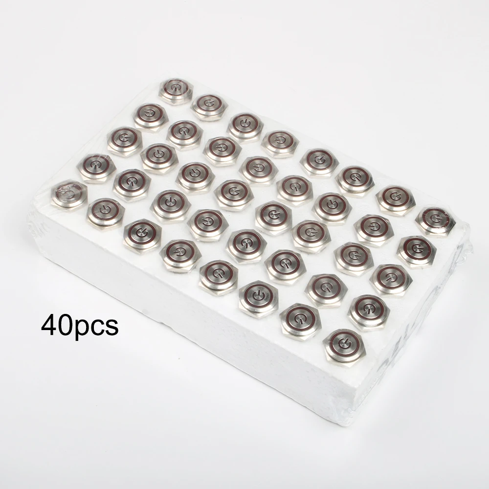 16 мм водонепроницаемый светодиодный металлический кнопочный переключатель