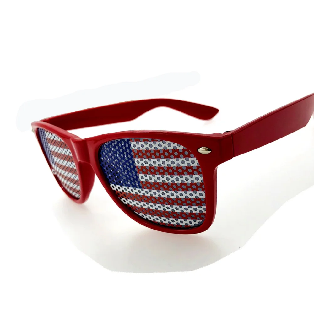 Солнцезащитные очки с американским флагом, мужские Квадратные Солнцезащитные очки, женские вечерние очки для выпускного вечера, индивидуальные очки UV400