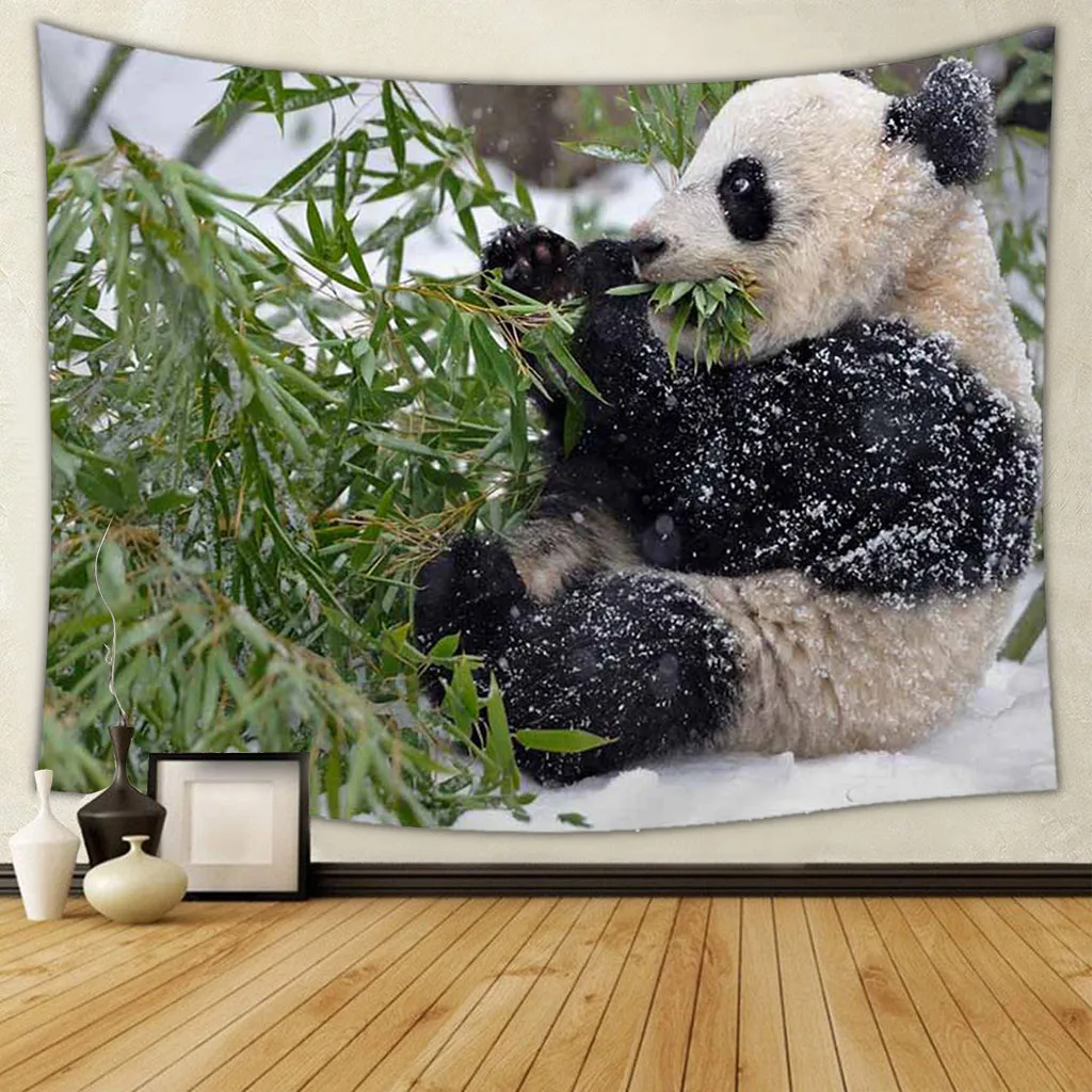 Meng Pet Panda гобелен с героями мультфильмов черно-белое настенное украшение для дома wandteppich занавес макраме