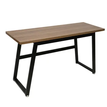 

Rustic Wood Computer Desk Vintage Industrial Home Office Desk with Heavy-Duty Metal Base Works As Writing Desk Study Table