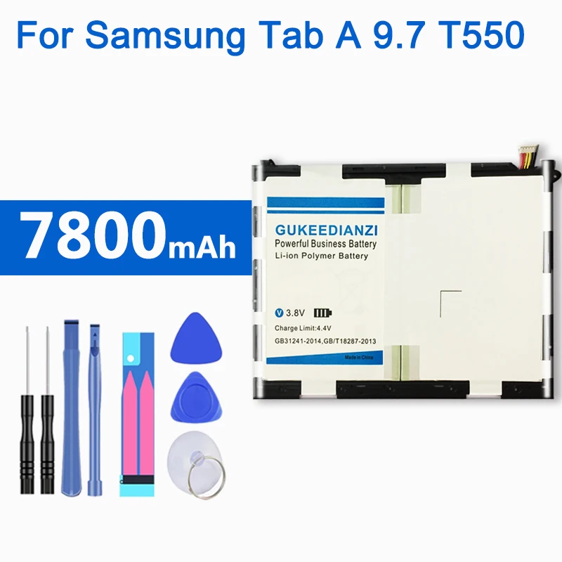 GUKEEDIANZI EB-BT550ABE 7800 мАч планшетный аккумулятор для samsung Galaxy Tab A 9,7 T550 T555 T555C P550 P555C сменный аккумулятор