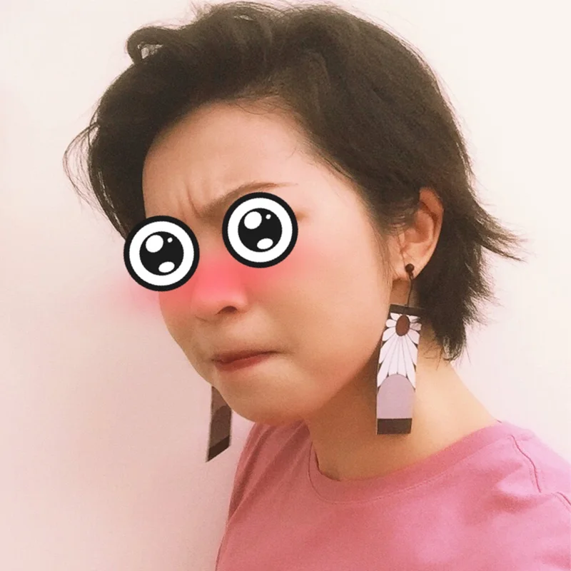 Wholesale Demon Slayer Anime Cosplay Prop - Kimetsu No Yaiba Tanjirou Kamado Earrings (1 Pair) + Accessores image 3