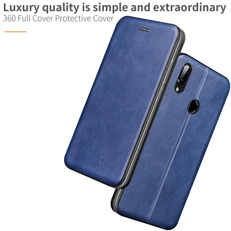 Магнитный флип-чехол для Xiaomi Redmi Note 7 6 Pro 5 Plus кожаный чехол роскошный, с отделением для карт Стенд чехол для телефона полная защита чехол