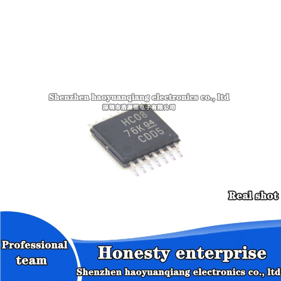 5 шт. оригинальные SN74HC08PWR чип HC08 TSSOP 14 quad Core 2 вход положительный и ворота