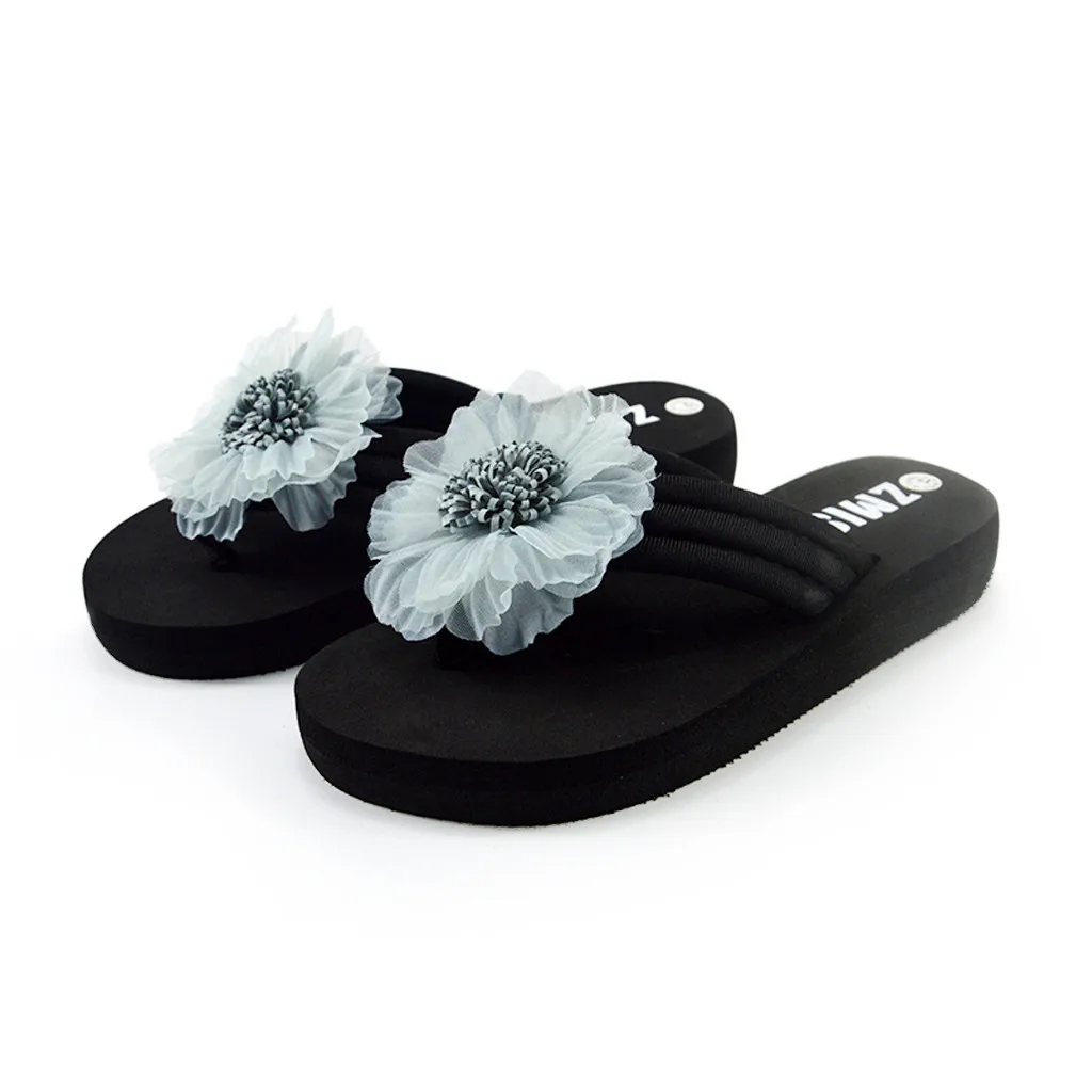 

Home Slippers Women Floral Comfortable Slip On Slippers Fashion Ladies Beach Non-slip Slapping Shoes slides females pantuflas A4