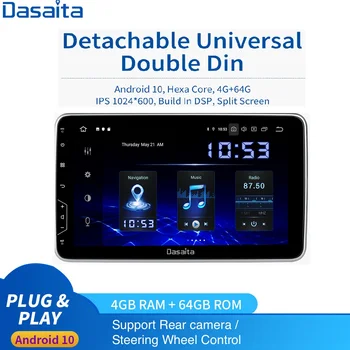 

Dasaita 10.2"Android 10.0 Universal 2 Din Car Stereo for Volkswagen Nissan Hyundai Kia Toyota Multimedia Built-in Carplay