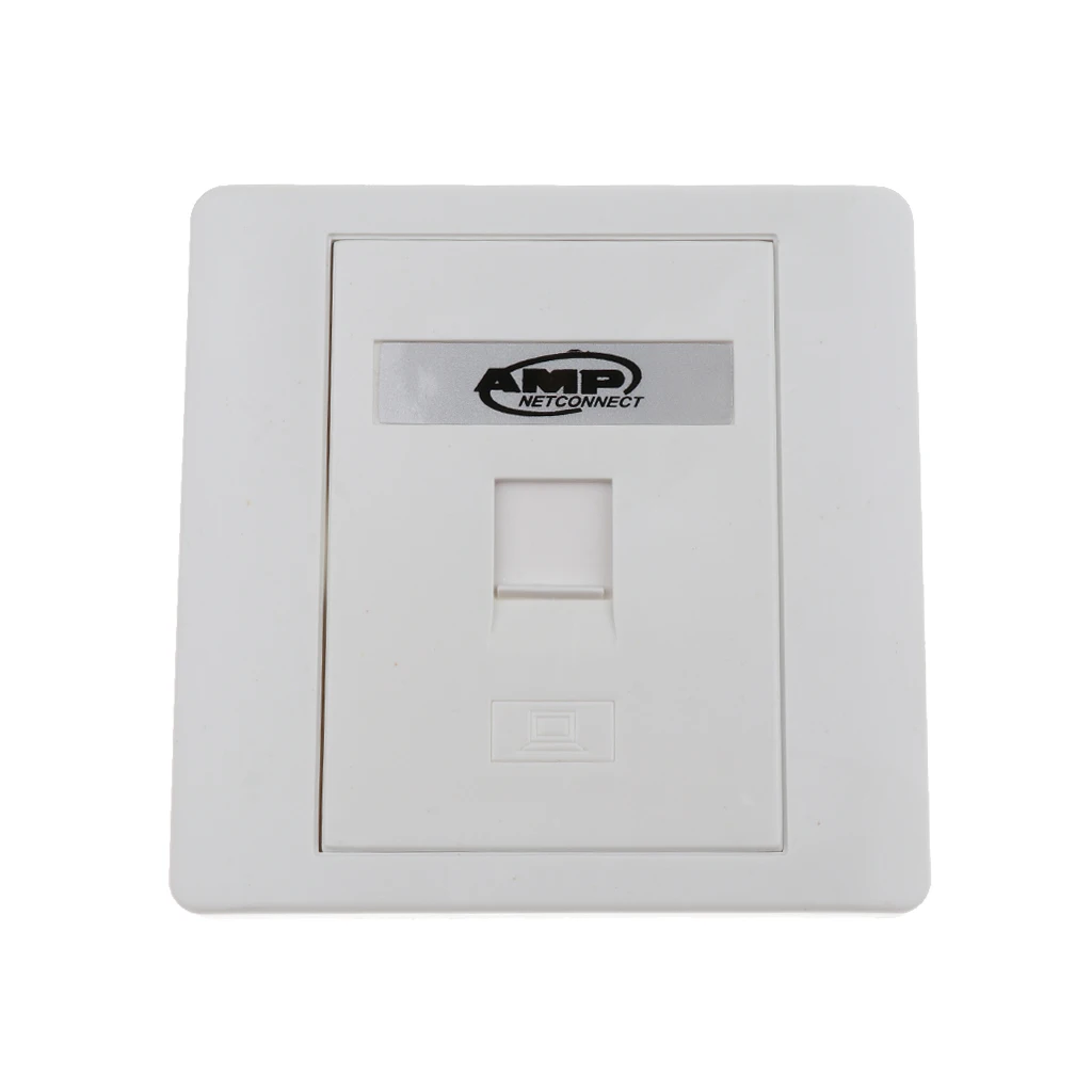 Quad Data Wall Outlet 1 Port RJ45 Network Ethernet / RJ11 Wall Plate Socket