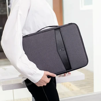 

High Quality Solid Big Capacity Document Bags Waterproof Passport Holder Men Business Briefcase travel Accessories