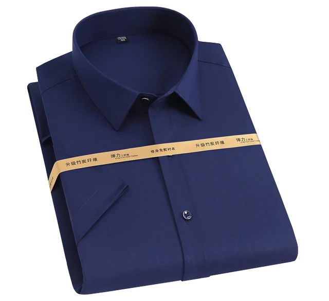 Camicia Uomo Maniche Corte - Misto Cotone, Elegante, Tasca Petto, Taglie S-4XL - Foto 13