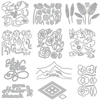

Layered Flower Pansy Palm Mountain bold greetings die For DIY Scrapbooking Embossing Paper Card Craft Die Cut New 2020