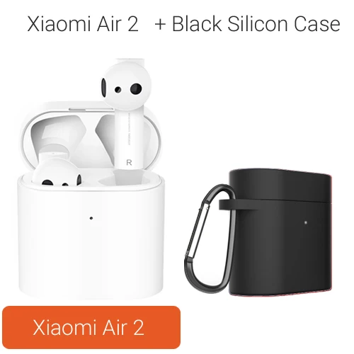 Add Black Case Беспроводные наушники xiaomi Air 2, bluetooth-наушники TWS, гарнитура Bluetooth 5,0, голосовое управление, шумоподавление, управление краном - Цвет: Add Black Case