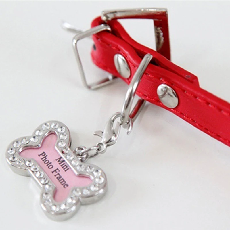 Durable Bone Shape Pets ID Name Tag Address Pendant Dog Puppy Collar Anti-Lost Card Habitat Decor Dog Tag Habitat Décor