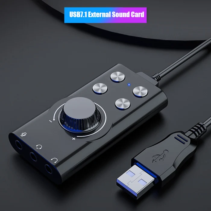 Компьютерный голосовой чейнджер USB7.1 внешняя звуковая карта четкая звуковая качественная звуковая карта IJS998