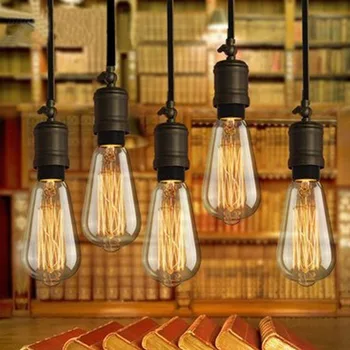 

Retro ST64 Edison Bulb 110V E26 60W Incandescent Bulbs Vintage Filament Bulb Tungsten Edison Light TP899