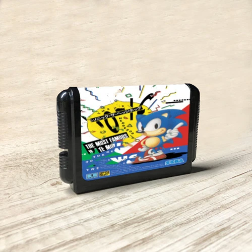 Soniced Game the Hedgehog - Japan Label Flashkit MD Electroless Gold PCB Card for Sega Genesis Megadrive Video Game Console