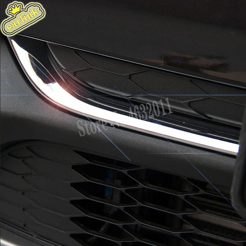 

For Ford EDGE 2015 2016 2017 ABS chrome car racing Bezel Front Grid Grill Grille license plate part strip cover trim accessories