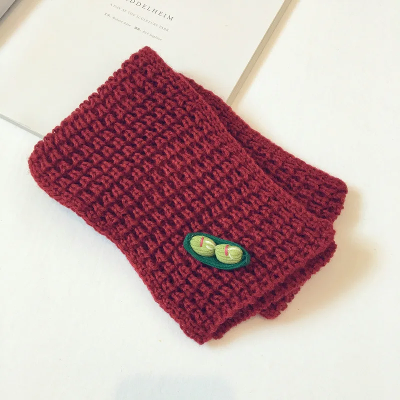 Fruit and vegetable decoration Knitting wool Winter Scarf For Children Boy girl Scarf Thickened Collar Scarves Neck Scarf - Цвет: Pattern 2