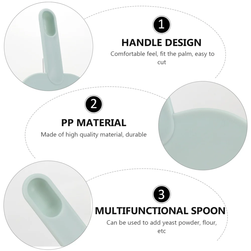 3 Pcs Practical Multifunctional Portable Durable Flour Spoon Dough Scraper Butter Spreader for Bakery Restaurant Home