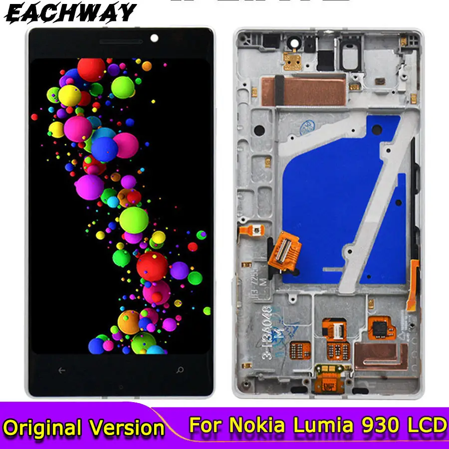 

5.0" For Nokia Lumia 930 LCD Display Touch Screen Digitizer Assembly With Frame Replacement Parts For Lumia 930 LCD Screens